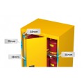 Flammable Safety Cabinet 45 Gallon / 170Ltr. 2 Doors. 2 Shelves. Yellow