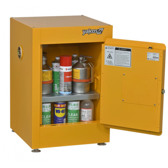 Flammable Safety Cabinet 4 Gallon / 15Ltr. 1 Door. Yellow
