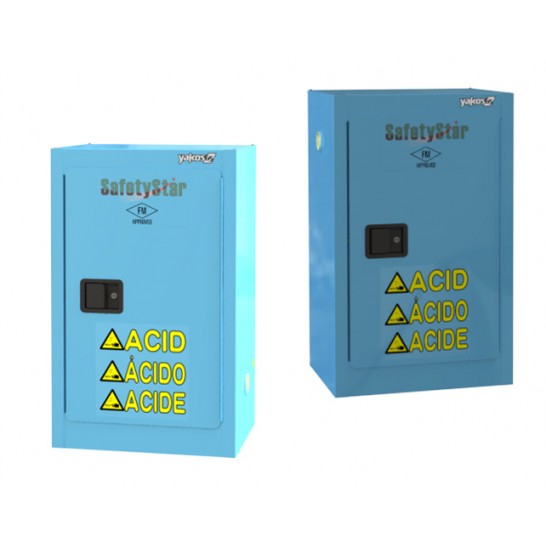 Acid / Corrosive Safety Cabinet 12 Gallon / 45Ltr. 1 Door. Blue