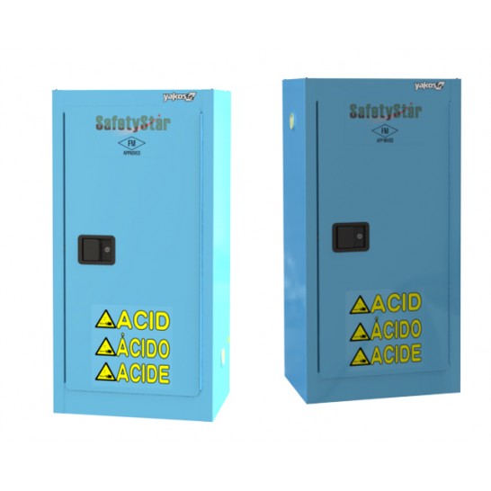 Acid / Corrosive Safety Cabinet 15 Gallon / 57Ltr. 1 Door. Blue