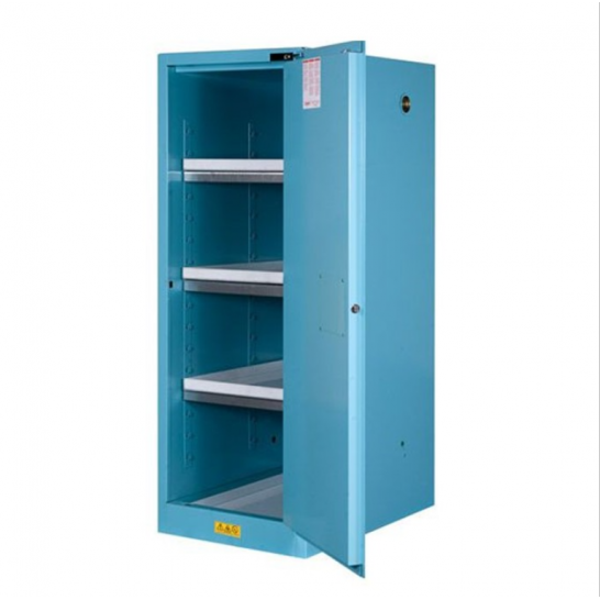 Acid / Corrosive Safety Cabinet 54 Gallon / 204Ltr. 1 Door. 3 Adjustable Shelves. Blue