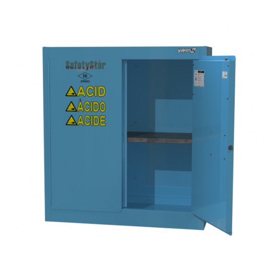 Acid / Corrosive Safety Cabinet 30 Gallon / 114Ltr. 2 Doors. 2 Shelves. Blue