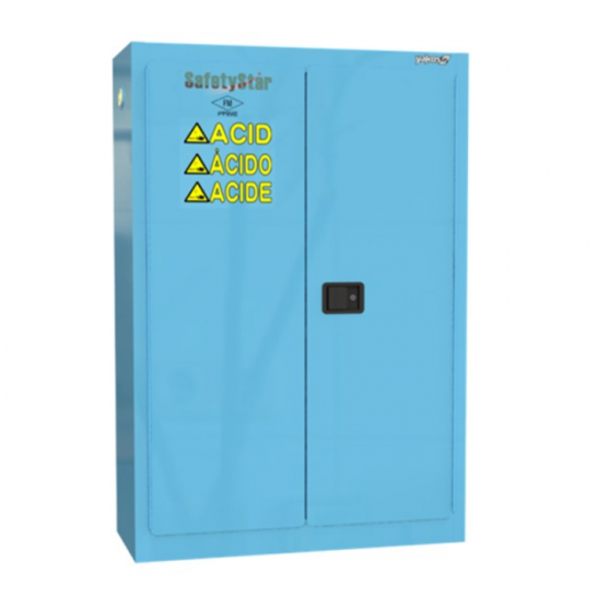 Acid / Corrosive Safety Cabinet 60 Gallon / 227Ltr. 2 Doors. 2 Shelves. Blue