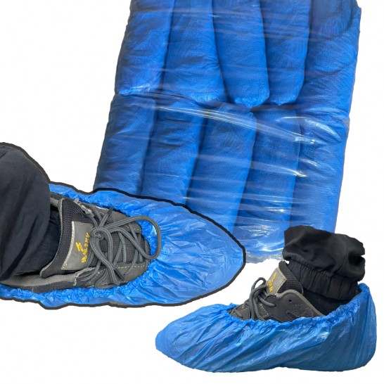 Disposable Shoe Cover Blue CPE 100pcs/packet