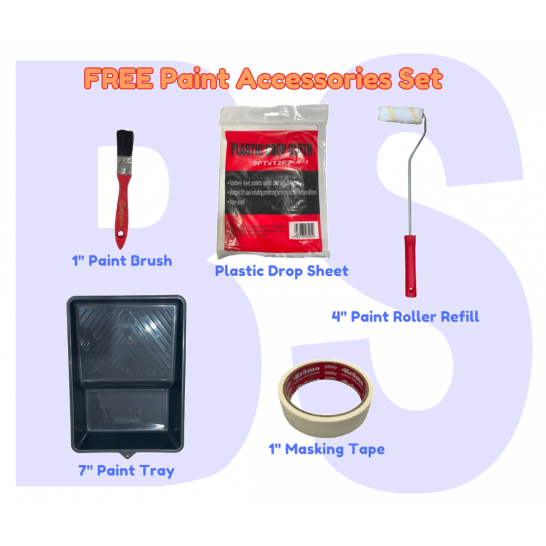 Nippon Paint Weatherbond AlgaeGuard 20L. Free Paint Accessories Set