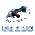 BOSCH GWS 18V-11S Professional Cordless Angle Grinder. 1100W. Bare Unit