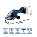BOSCH GWS 18V-15S Professional Cordless Angle Grinder. 125mm (5"). 1500W. Bare Unit