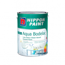 Nippon Aqua Bodelac Water-Based Enamel Paint. For Wood & Metal. Free Paint Accessories Set