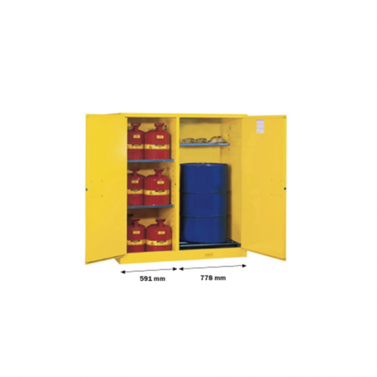 "JUSTRITE" Sure-Grip® EX Double-Duty Safety Drum Cabinets