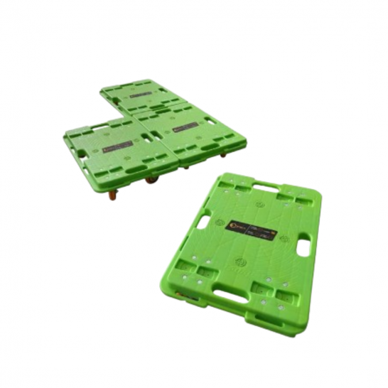 Plastic Turtle Trolley 100kg & 150kg capacity. PP Castor Wheels. Green