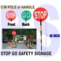 Stop & Go Safety Signage with Handle