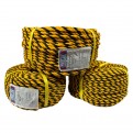 PROLOK Polyethylene Tiger Rope. Yellow Black. 6mm to 16mm. General Purpose Rope. DIY. Industrial packing. Marine. Transport.