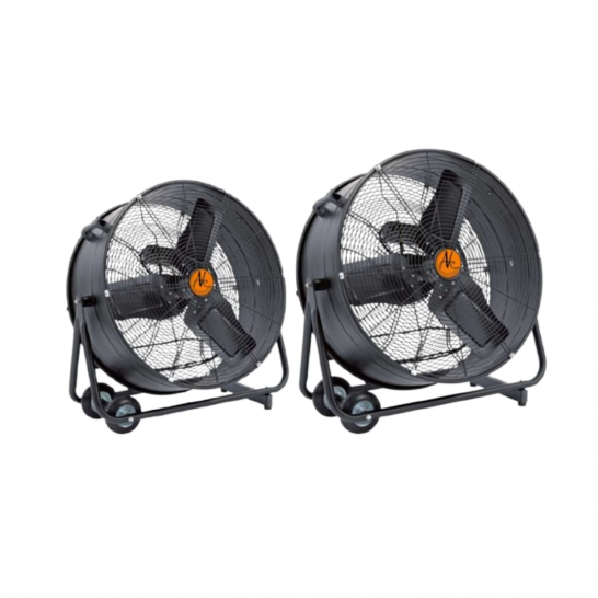 AIRKING 24" 230V High Velocity Drum Air Circulator Fan C/W Wheels. Drum Fan