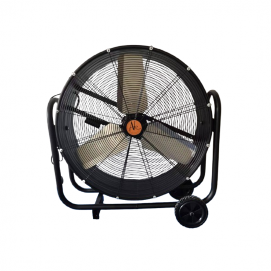 AIRKING 30" 220V High Velocity Drum Air Circulator Fan C/W Wheels. Drum Fan