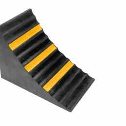 Rubber Wheel Chock Yellow Black