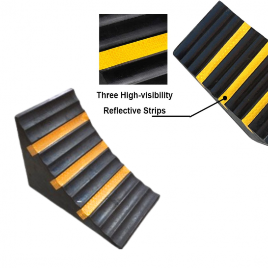 Rubber Wheel Chock Yellow Black