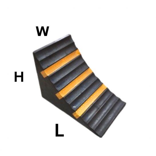 Rubber Wheel Chock Yellow Black