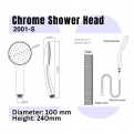Chrome Shower Set S2001-S