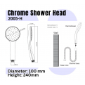 Premium Chrome Shower Set 2005-S