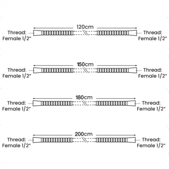 SELLEYS 1013 Anti-twist HD Shower Hose 1.8M