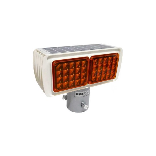 "TENTO" Yellow Solar LED Strobe Light. Warning Light. Road Safety Light.