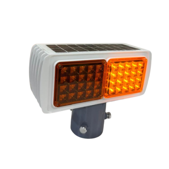 "TENTO" Yellow Solar LED Strobe Light. Warning Light. Road Safety Light.