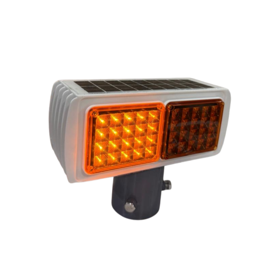 "TENTO" Yellow Solar LED Strobe Light. Warning Light. Road Safety Light.