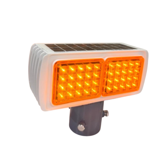 "TENTO" Yellow Solar LED Strobe Light. Warning Light. Road Safety Light.