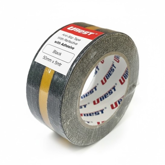U-BEST Black Anti-Slip Tape With Yellow Reflective