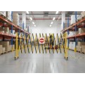Steel Expandable Safety Barrier with Brakes on Wheels 3.5M (Yellow/Black)