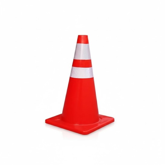H/D Traffic Cone PVC Unbreakable Body with Reflective Sleeve