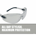 91835 Soft Rubber Temple End Safety Eyewear (Clear lens) Spectacle Spectacle