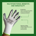 PROSAFE GRIP-27 Grey Nitrile Coated Glove-1pair. White/Grey Rubber Work Glove.