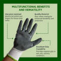 PROSAFE GRIP-27 Grey Nitrile Coated Glove-1pair. White/Grey Rubber Work Glove.