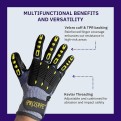 PROSAFE ULTIMATECOMBAT-X Reinforced Glove - Per Pair. Impact Glove.
