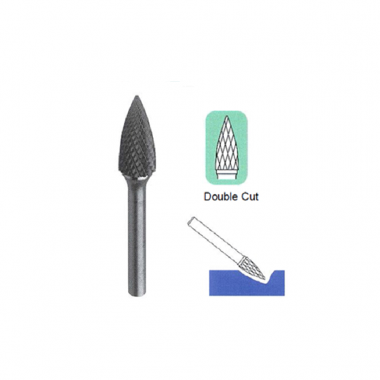Tungsten Carbide Burrs- Tree Shape Pointed End (G)