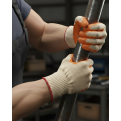 HANDPAL Tawiwan Cotton Yarn Rubber Glove. Orange Coated Glove. Excellent Grip
