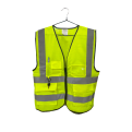 U-BEST Zip Type Safety Vest With Grey Reflective, Pocket & Name Tag