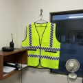 U-BEST Customized Security Safety Vest With Zip Pocket And Name Holder. Blue White Checkered High Visibility Reflective Zip Vest