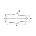 DK-LOK SS316 Hex Reducing Nipple (Male NPT to reduced male NPT) GNR Series