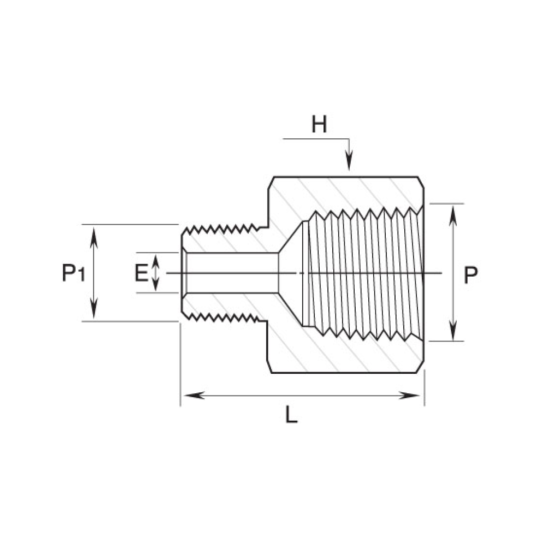 DK-LOK SS316 Reducing Adapter (Male NPT to larger female NPT) GABMF Series