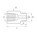 DK-LOK SS316 Adapter (Male ISO tapered to Female NPT) GACMF Series