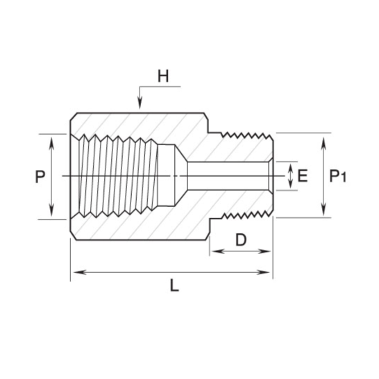 DK-LOK SS316 Adapter (Male ISO tapered to Female NPT) GACMF Series