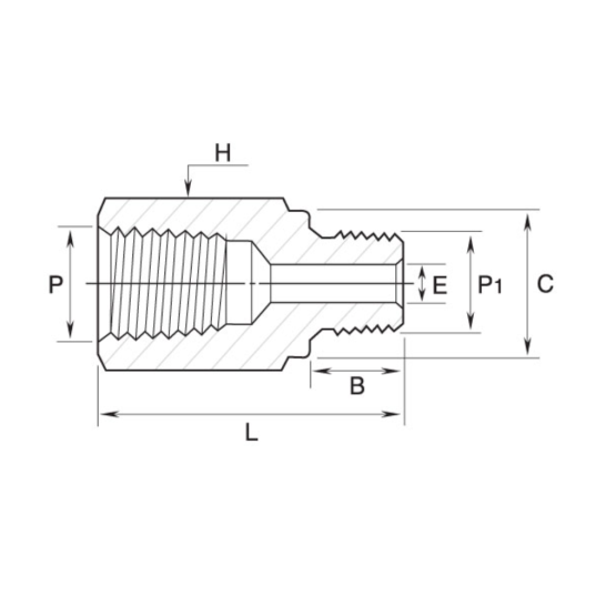 DK-LOK BRASS Adapter (Male ISO parallel to Female NPT) GADMF Series