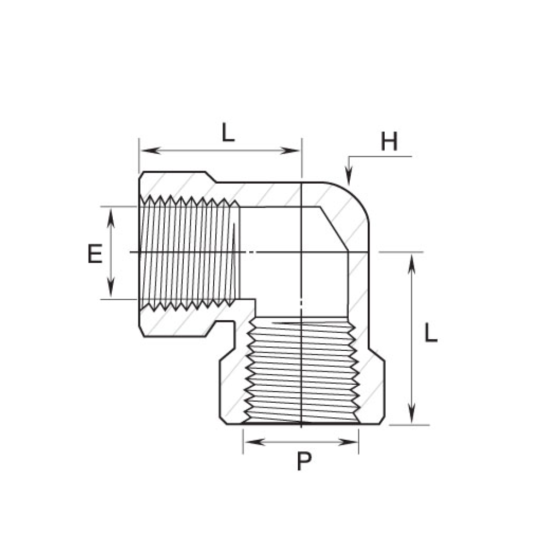 DK-LOK SS316 Elbow (Female NPT both ends) GL Series
