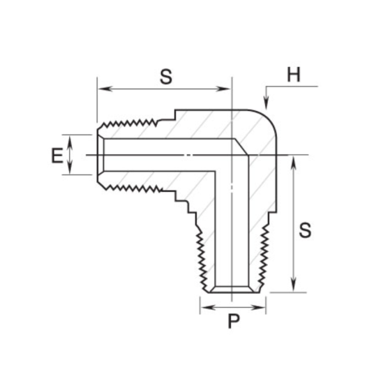 DK-LOK SS316 Male Elbow (Male NPT both ends) GLM Series