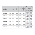 DK-LOK BRASS Run Tee (Female to male to female NPT) GTR Series