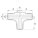 DK-LOK BRASS Male Tee (Male NPT) GTM Series