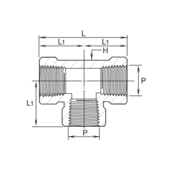 DK-LOK SS316 Tee (Female NPT) GT-10K Series
