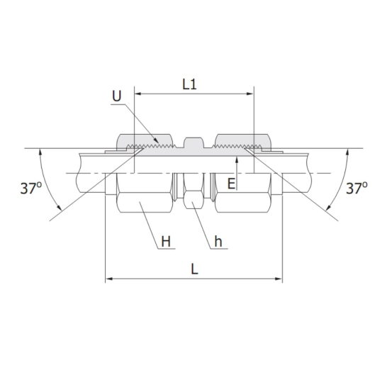 DK-LOK BRASS Union (Tube to Tube) KU Series